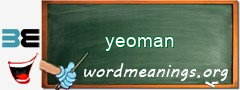 WordMeaning blackboard for yeoman